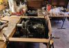 Montage d'atelier pour le positionnement du moteur